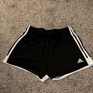 Adidas Women's Black and White Athletic Shorts